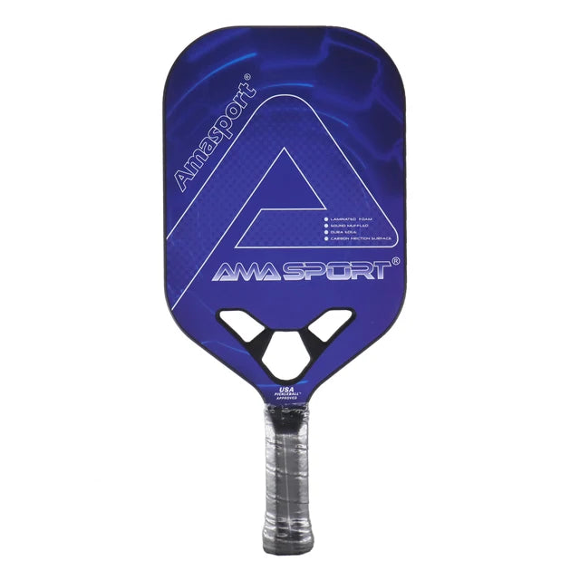 AMASPORT Pickleball Paddle Carbon Fiber Graphite Textured Surface Diamond Cutting Pickleball Elongated Rackets with Large Sweet