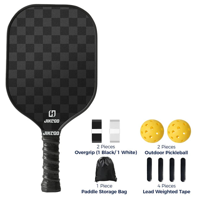 JIKEGO 18K Carbon Fiber Pickleball Paddle 2023 16mm Professional Pickle Ball Racket Racquet Men Women Child