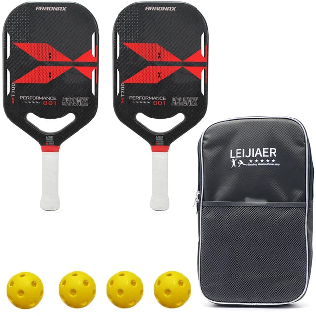 2023 Arronax Pickleball Paddle Rackets Carbon Fiber Core Portable  Gift Indoor Outdoor Racquet Cover Carrying Bag Ball Optional