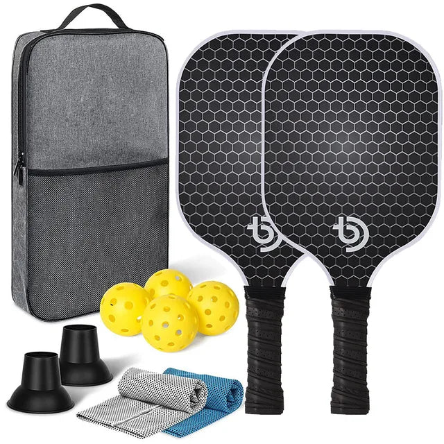 Pickleball Paddles Carbon Fiber Surface USAPA Approved Seat Pickleball Paddle Racket Honeycomb Core Gift Kit Indoor Outdoor