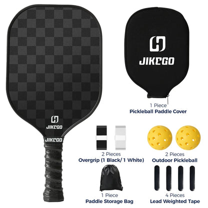 JIKEGO 18K Carbon Fiber Pickleball Paddle 2023 16mm Professional Pickle Ball Racket Racquet Men Women Child