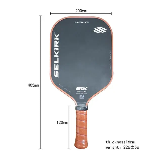 SLK Control MAX XL Pickleball Paddle Raw Carbon Fiber Pickleball Paddle with a -Core Power Polymer Core |The Pickleball