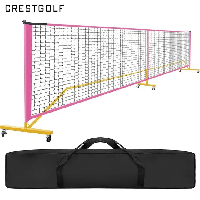 6.7M*1M Pickleball Net on Wheels with Steady Metal Frame & Strong Nylon Net and Carrying Bag for Pickleball Training