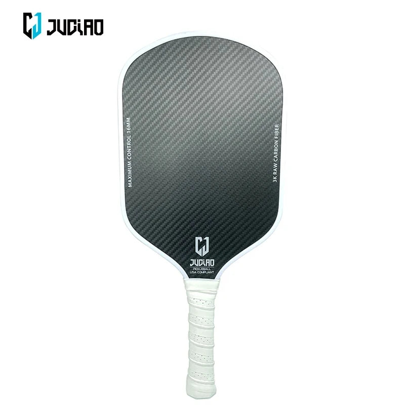 3K Raw Carbon Surface With High Grit & Spin USAPA Compliant With 16MM Polypropylene Honeycomb Core Lightweight Pickleball Paddle