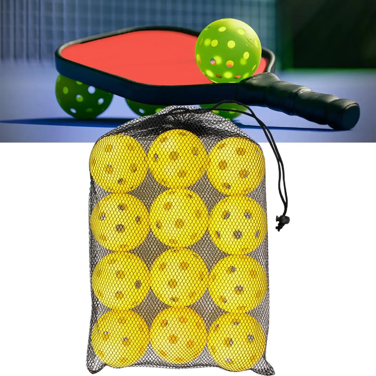 12pcs Pickleball Balls Competition Ball Professional 72mm for Tournament Play golf hollow ball PE adult outdoor sporting