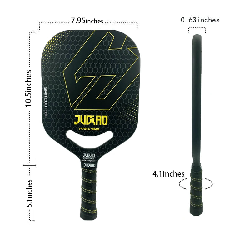 Pickleball Paddle Fiberglass Surface With High Grit & Spin USAPA Edgeless Design Increase Power Pickleball