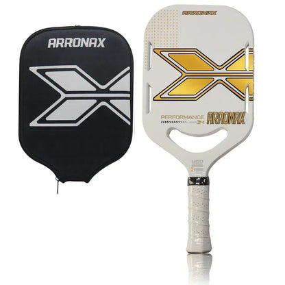 Pickleball Paddles, Carbon Fiber Surface with High Spin & Power, Edgeless Design Elongated Handle Power Paddles USAPA Approved